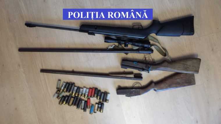 Peste 4.500 arme de foc, confiscate de Poliţie în 2025. Plus 10 tone de carne de vânat