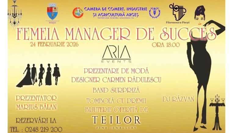CCIA Argeş. Gala Femeilor Manager de Succes, pe 24 februarie, de Dragobete