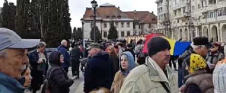 Câmpulungenii au protestat împotriva Guvernului