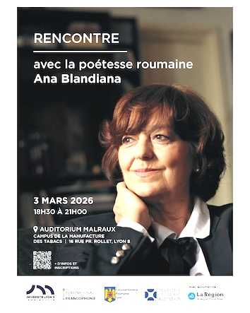 Consulatul General al Romaniei la Lyon: Serie de evenimente literare, cu participarea poetei Ana Blandiana
