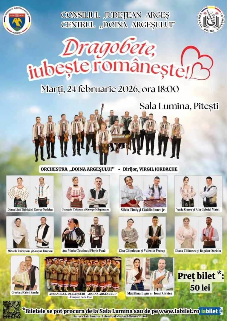 Pitești. Spectacol folcloric extraordinar de Dragobete. Ediție radio specială „Viața la țară”